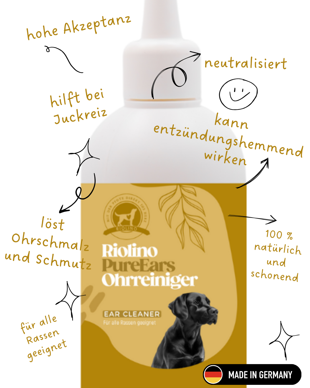 Riolino PureEars - skånsom rensning af følsomme ører