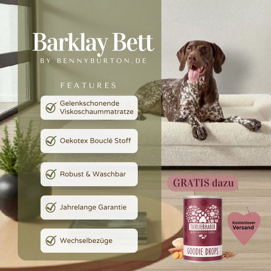 Hundeseng Barklay størrelse L med Bouclébetræk