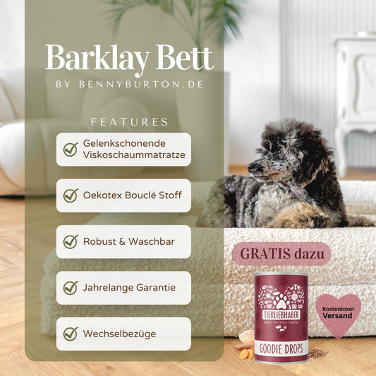 Hundeseng Barklay størrelse XS med bouclébetræk
