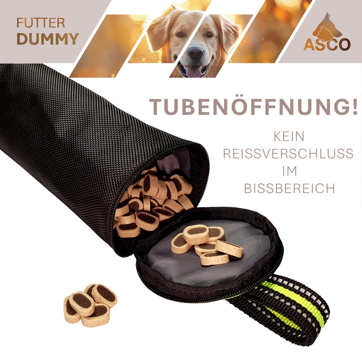 ASCO hundedummy - apporterings- og snackdummy (21x7 cm)