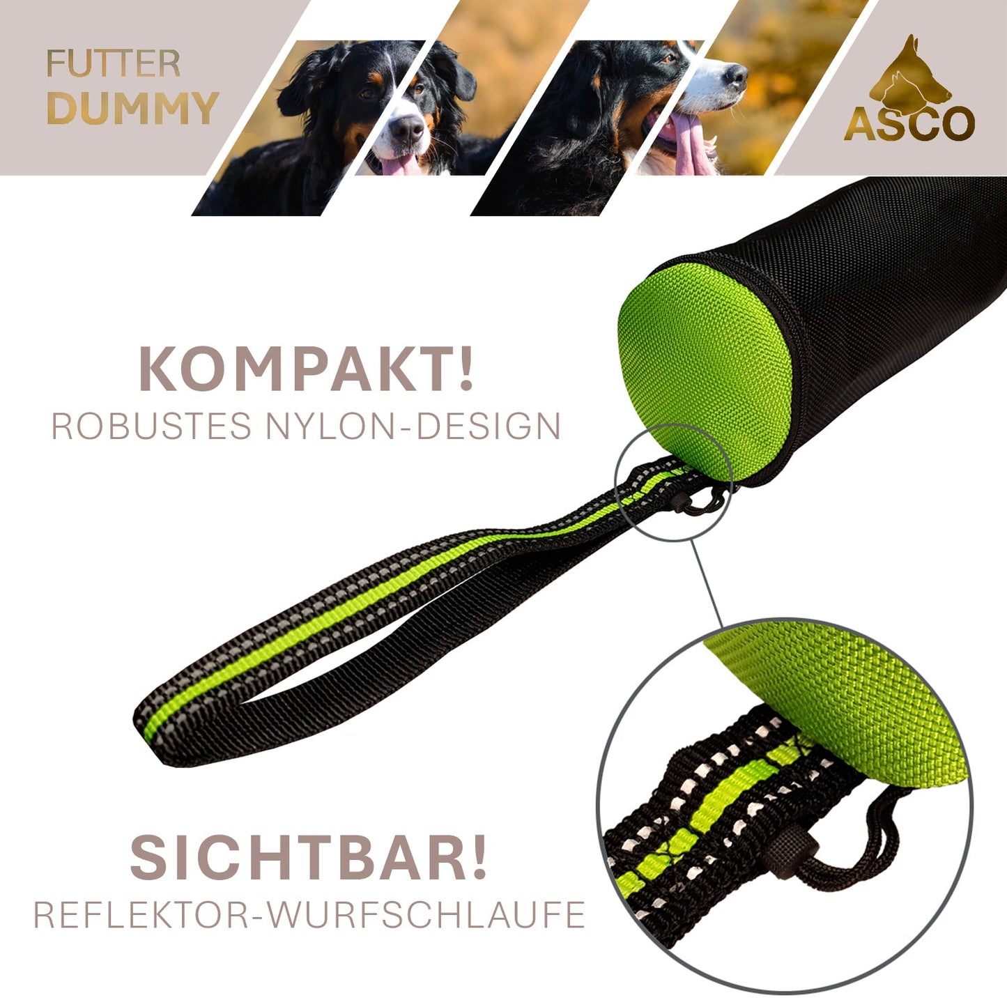 ASCO hundedummy - apporterings- og snackdummy (21x7 cm)