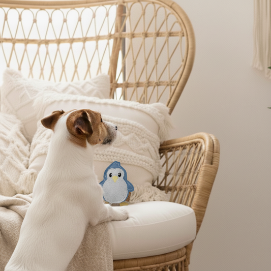 BUDDY. Hundelegetøj af læder "Lille Pingvin"