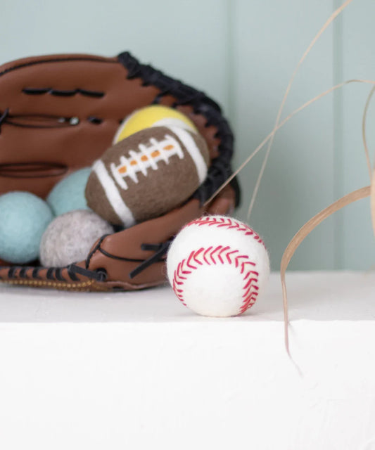 BUDDY. Hundelegetøj af fåreuld "Baseball"