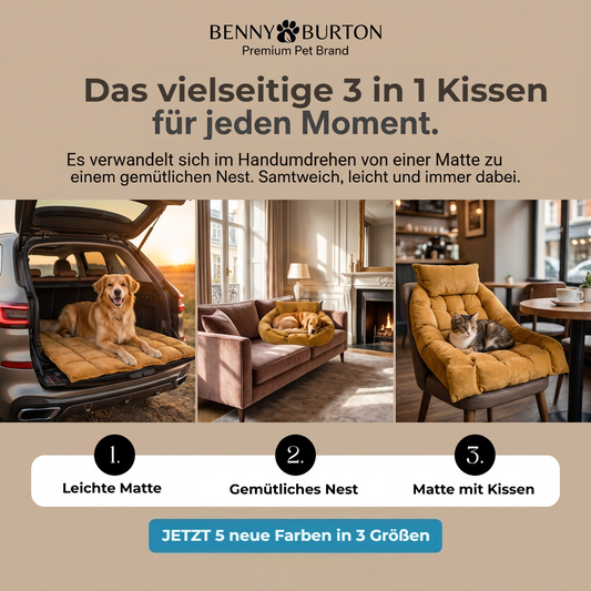 Leichte, waschbare 3in1 Hundematte