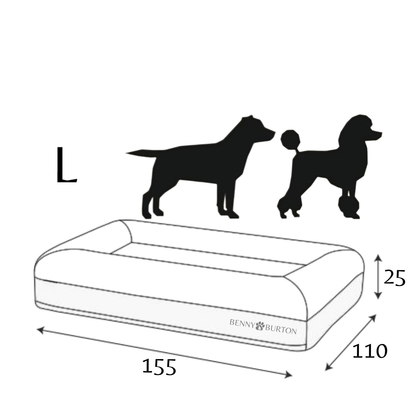 Hundeseng Barklay størrelse L med Bouclébetræk 