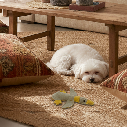 BUDDY. Hundelegetøj af læder "Lille And" 