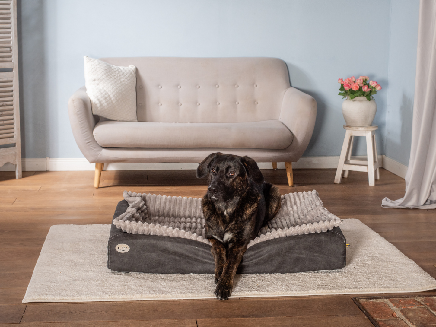 Hundeseng KUDDE vegansk ruskind 