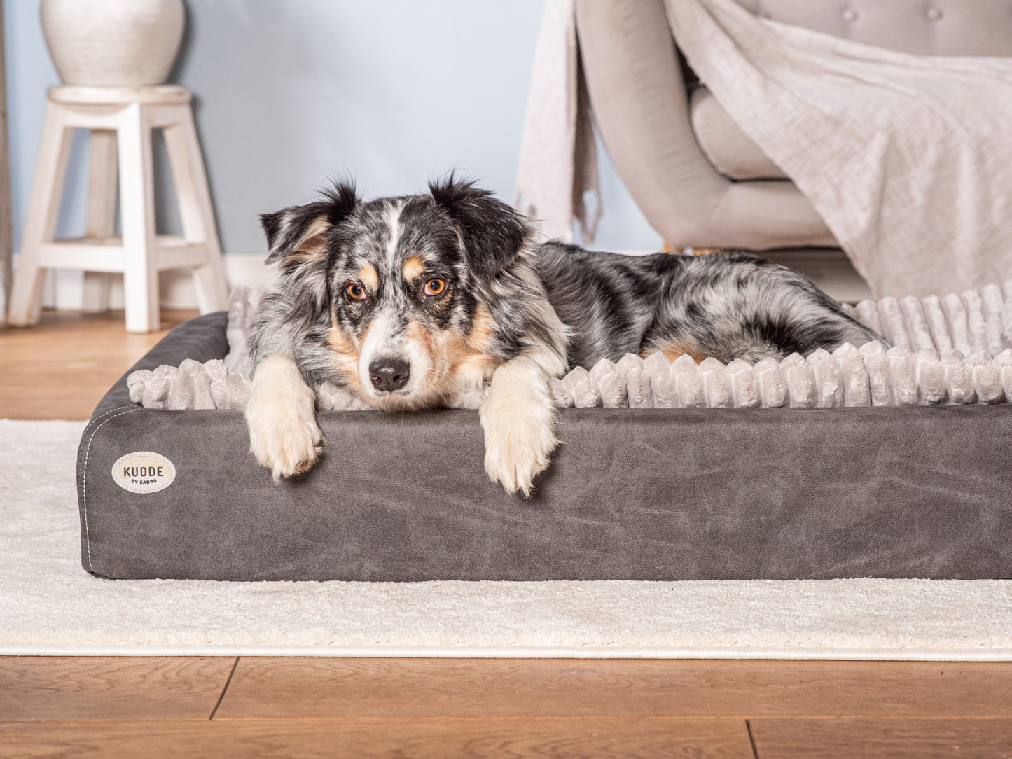 Hundeseng KUDDE vegansk ruskind 