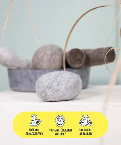 BUDDY. Hundelegetøj af uldfilt "Kieselsten" 