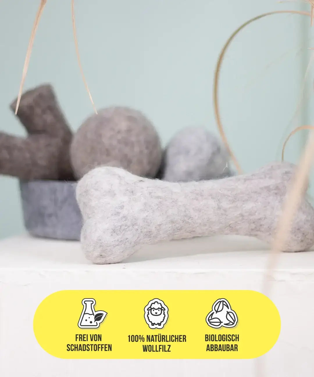 BUDDY. Hundelegetøj af uldfilt "Ben" 