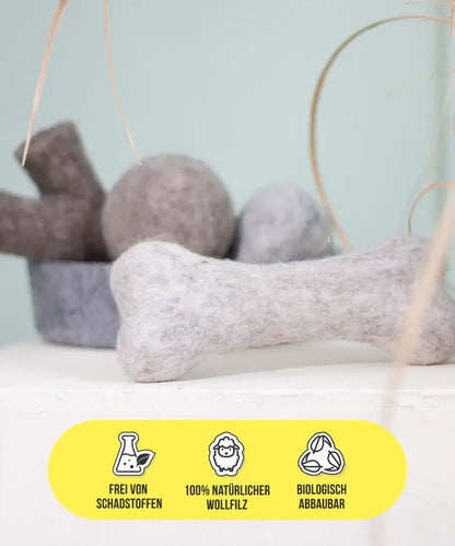 BUDDY. Hundelegetøj af uldfilt "Ben" 