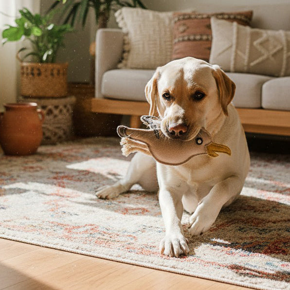BUDDY. Hundelegetøj af læder "Måge" 