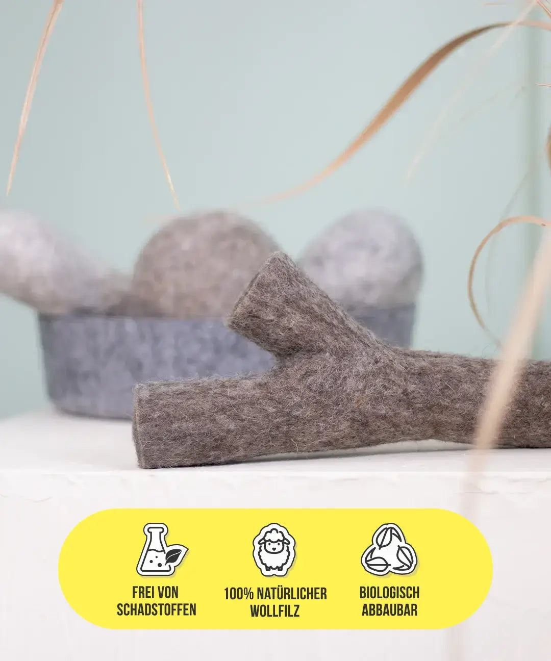 BUDDY. Hundelegetøj af uldfilt "Pind" 