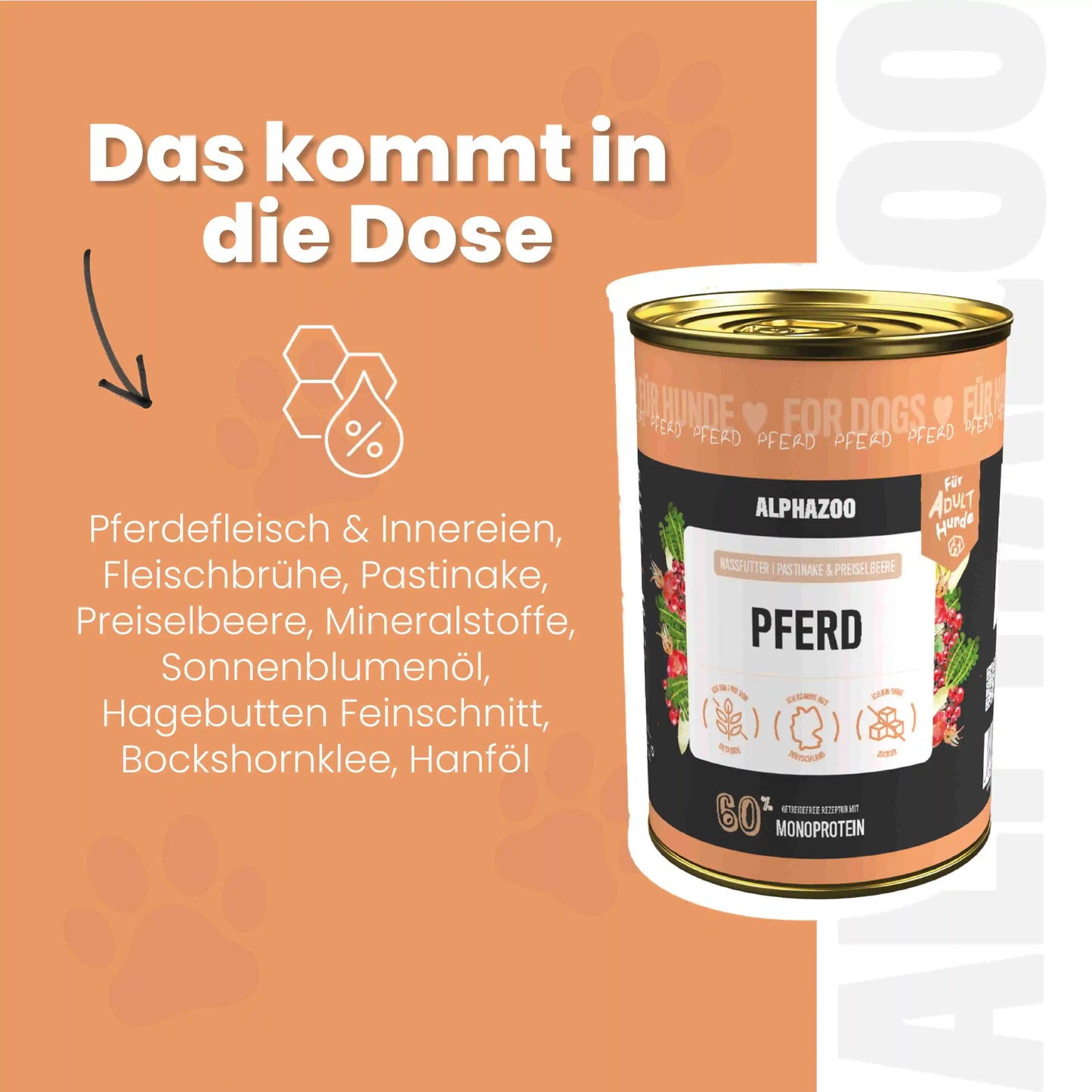 Monoprotein hest vådfoder til hunde