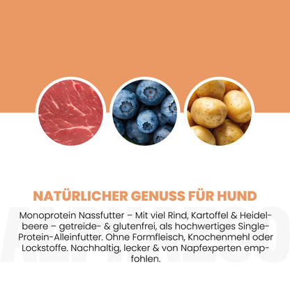 Monoprotein okse vådfoder til hunde