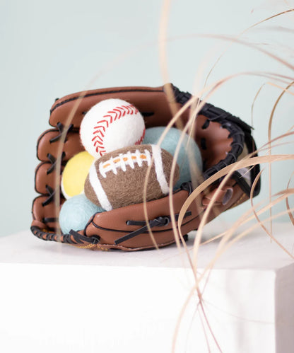 BUDDY. Hundelegetøj af fåreuld "Baseball" 