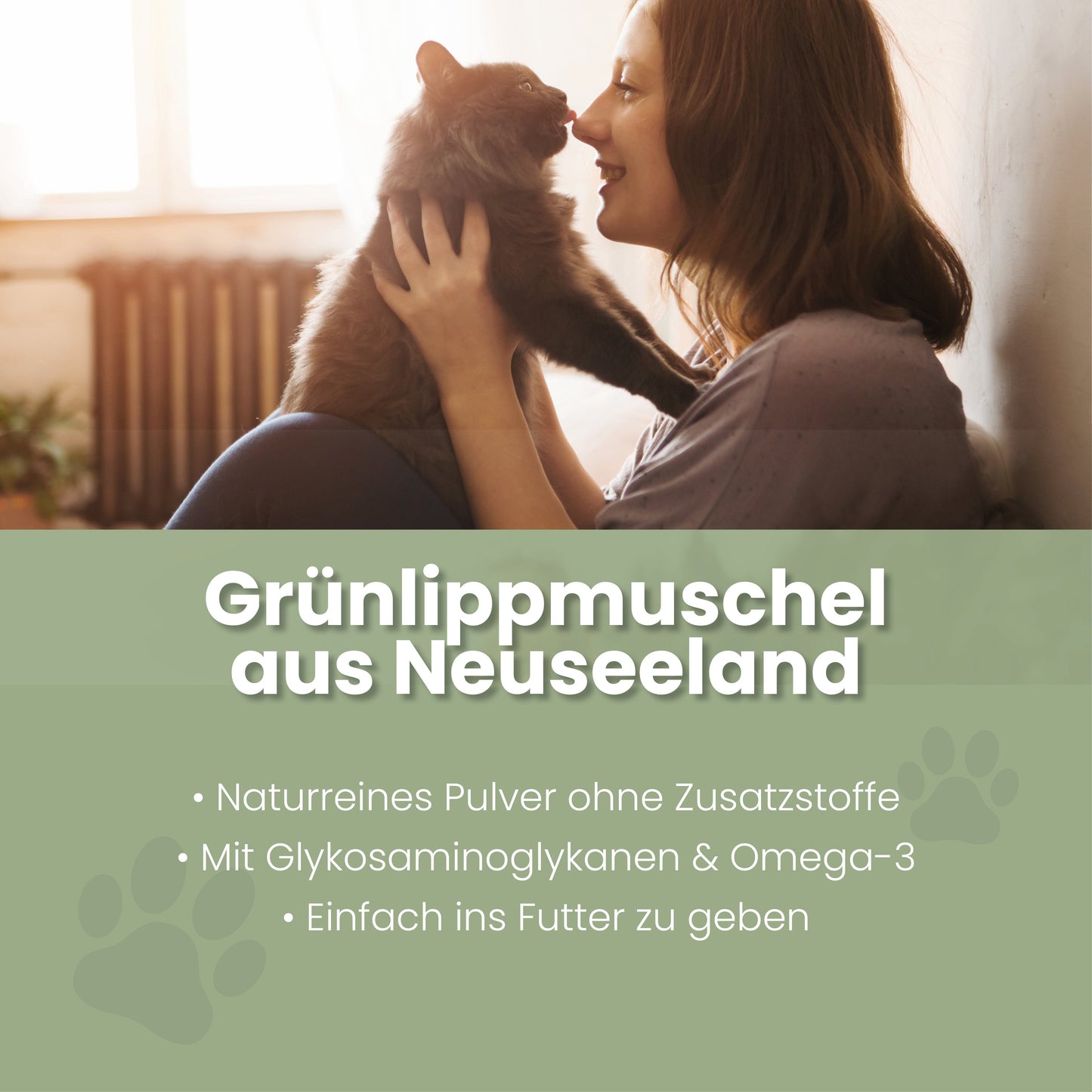 Grønlæbet muslingepulver til katte