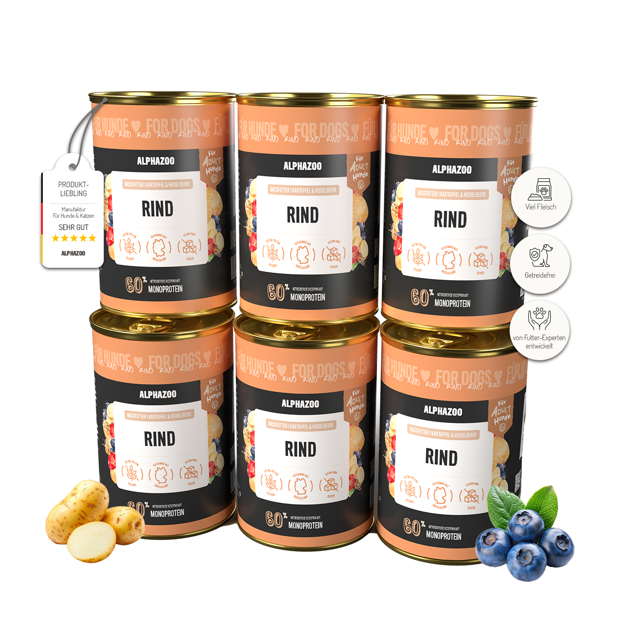 Monoprotein okse vådfoder til hunde